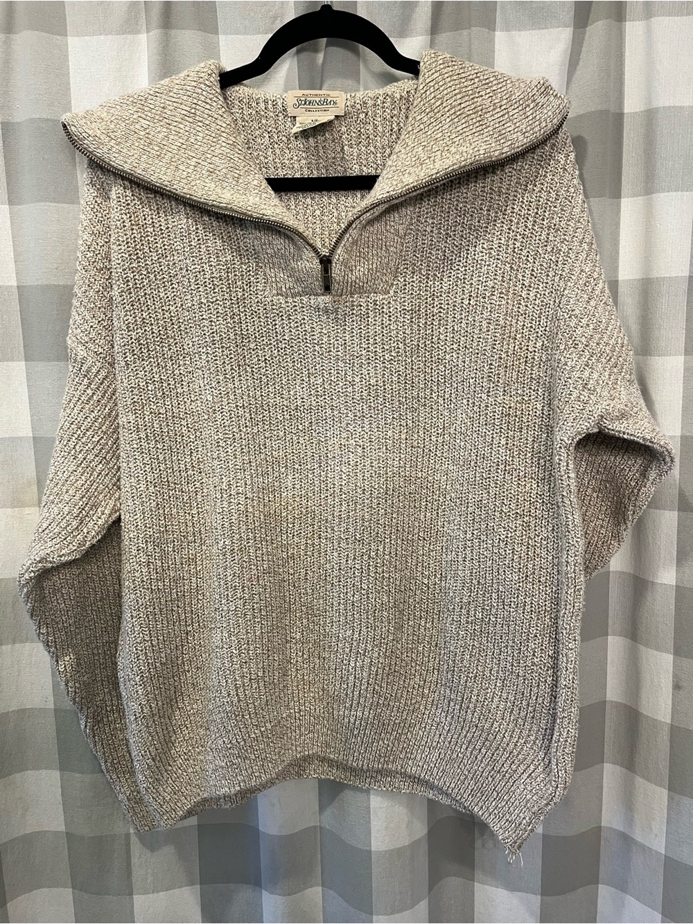 Sundance Men’s Zip-Up Shawl Collar Sweater - Light Beige